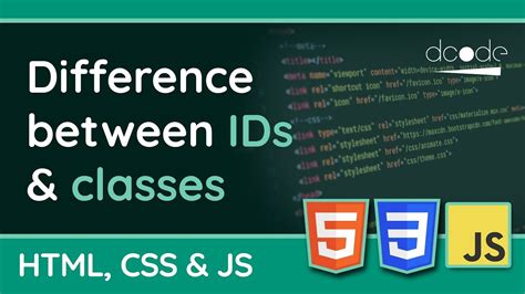 class vs id|class vs id javascript.